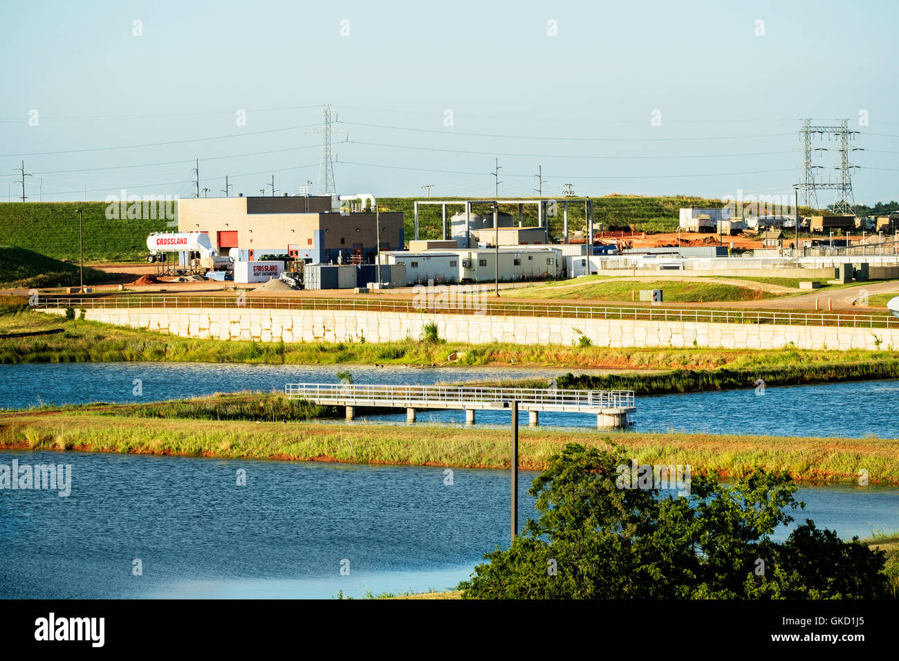 Hefner de traitement d'eau sur 3827 W. Hefner Road, à Oklahoma City, Oklahoma, USA. Banque D'Images