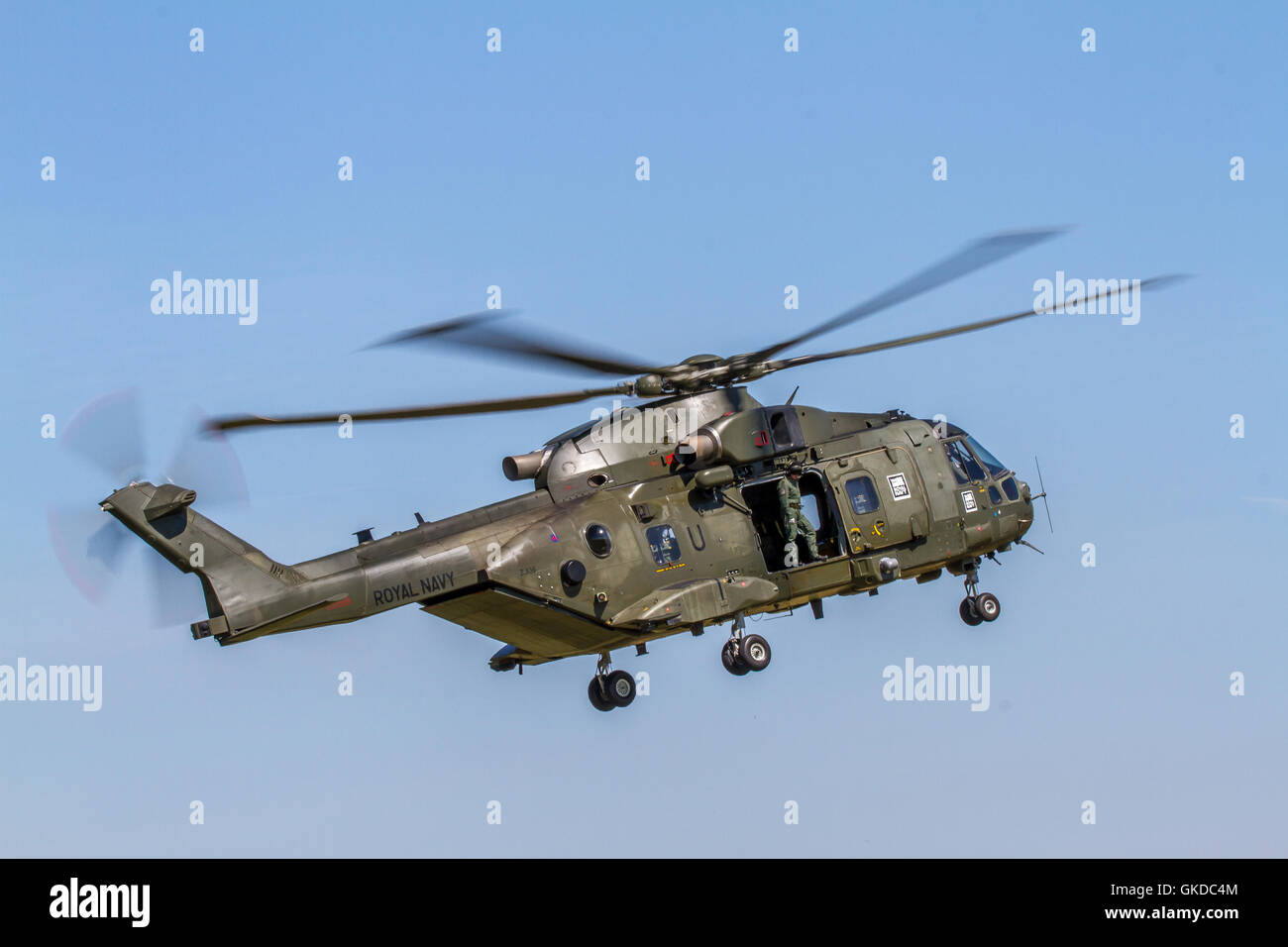 Commando de la Royal Navy (CHF) Force d'Hélicoptères Agusta Westland AW101 Merlin HC 411.3 · Banque D'Images