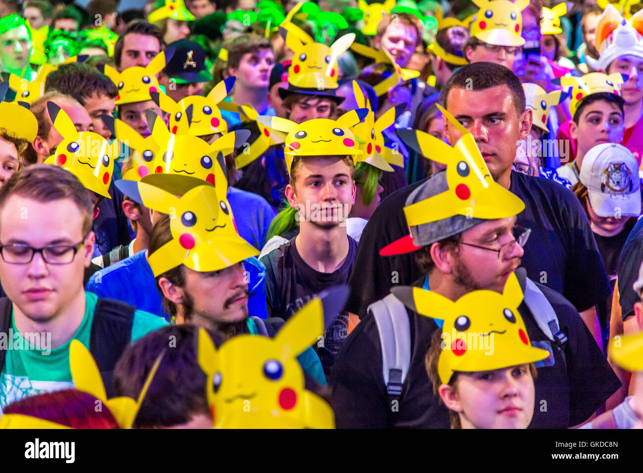 Gamescom 2016, jeux d'ordinateur juste à Cologne, Allemagne, Pokemon Rendez-fans à la Nintendo hall, Banque D'Images