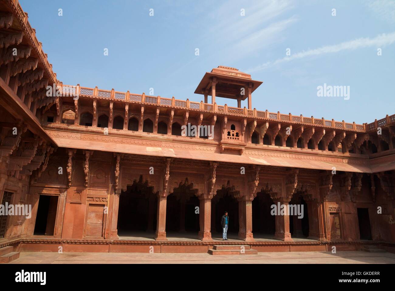 Shahjahani mahal, le fort rouge, Agra, site du patrimoine mondial de l'UNESCO, de l'Uttar Pradesh, Inde, Banque D'Images