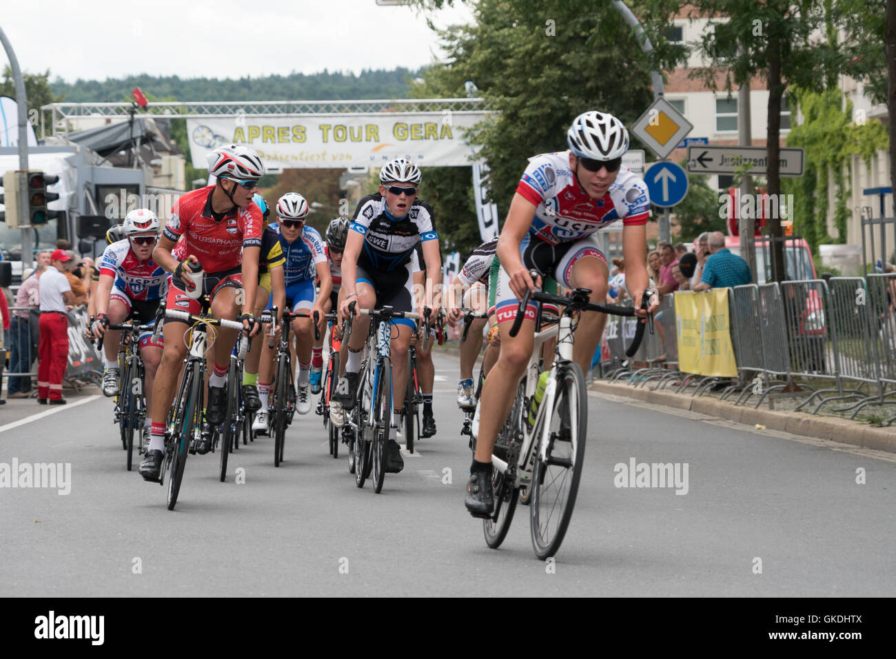 Gera, Allemagne - 30 juin 2016 : course de vélo dans la région de Gera. Allemagne Banque D'Images