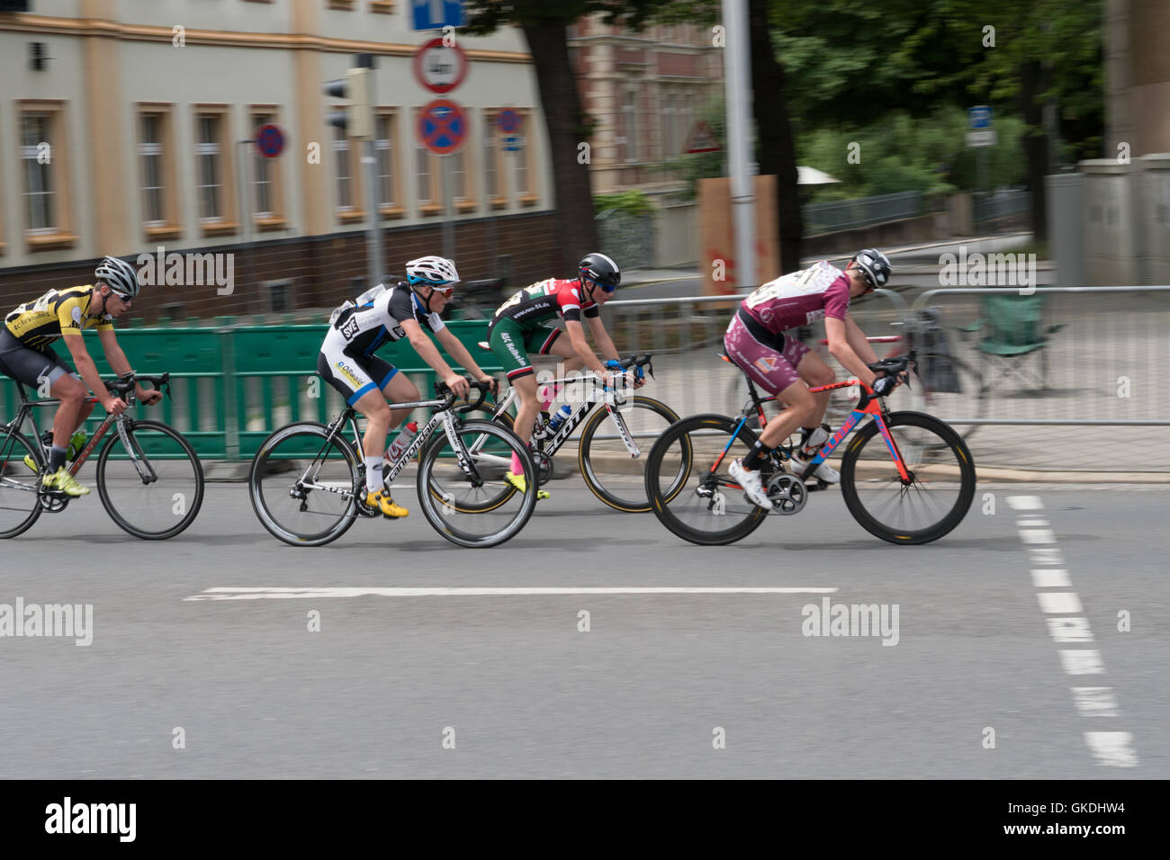 Gera, Allemagne - 30 juin 2016 : course de vélo dans la région de Gera. Allemagne Banque D'Images
