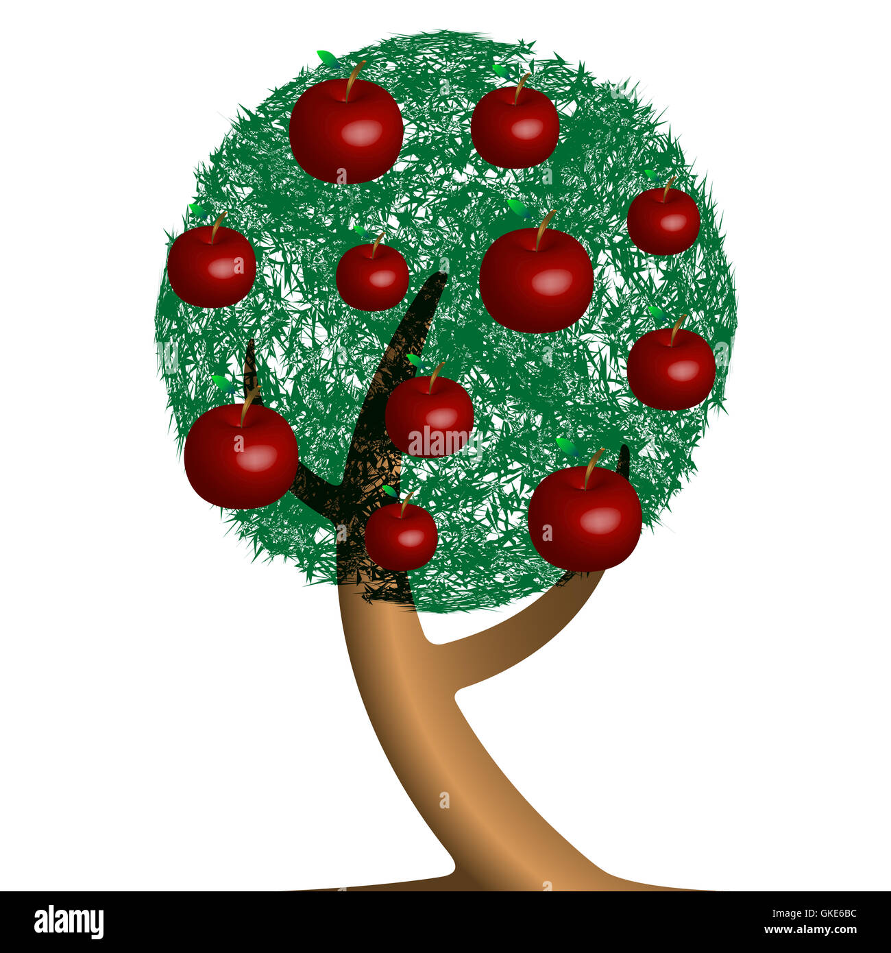 Apple tree cartoon Banque D'Images