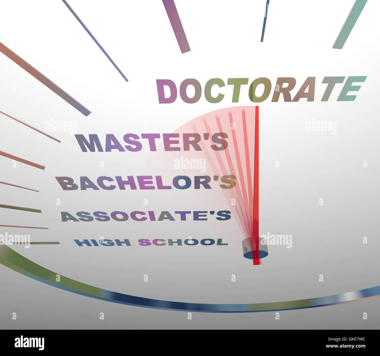L'accélération grâce à des degrés d'université Banque D'Images
