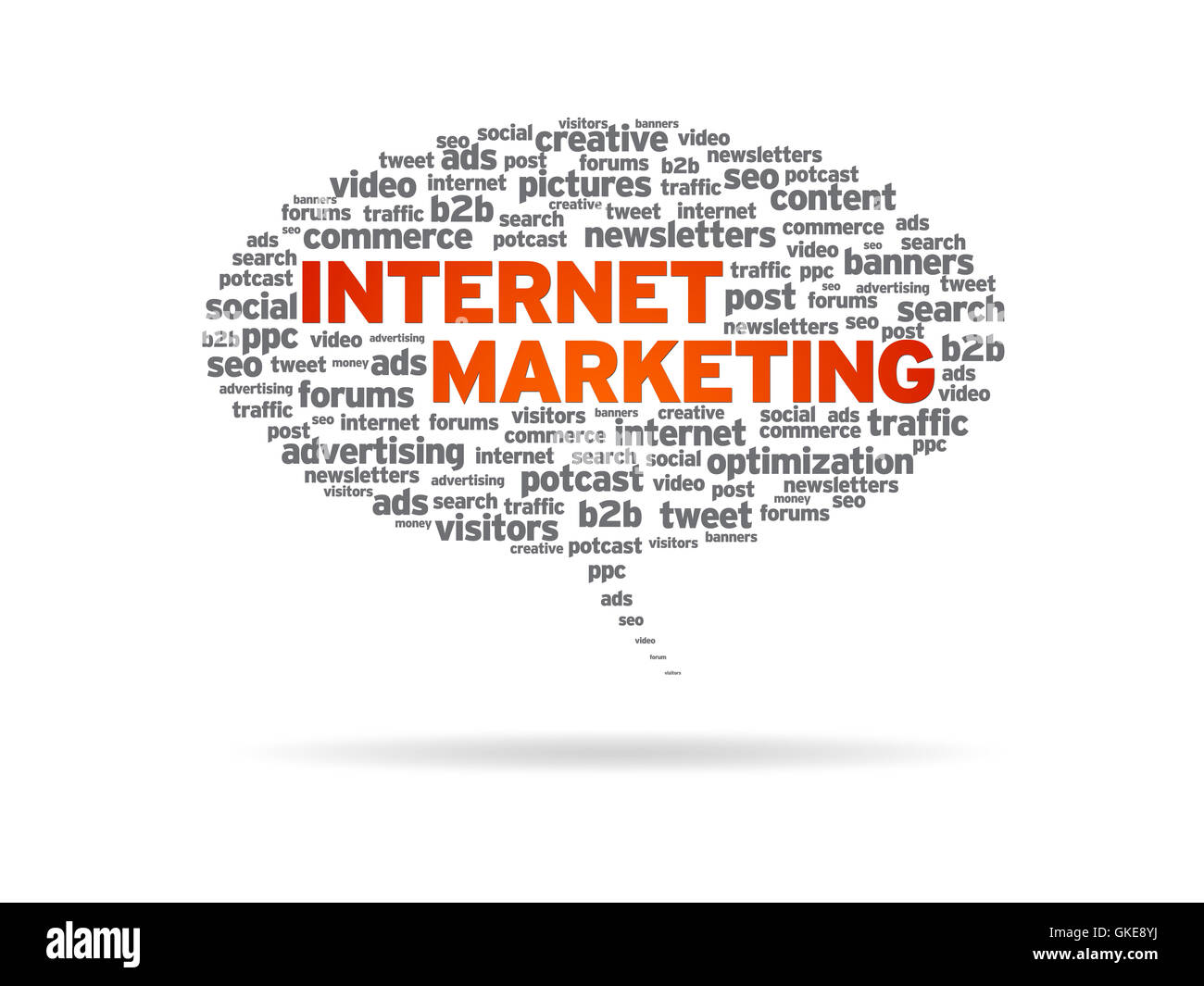 Bulle - Marketing Internet Banque D'Images
