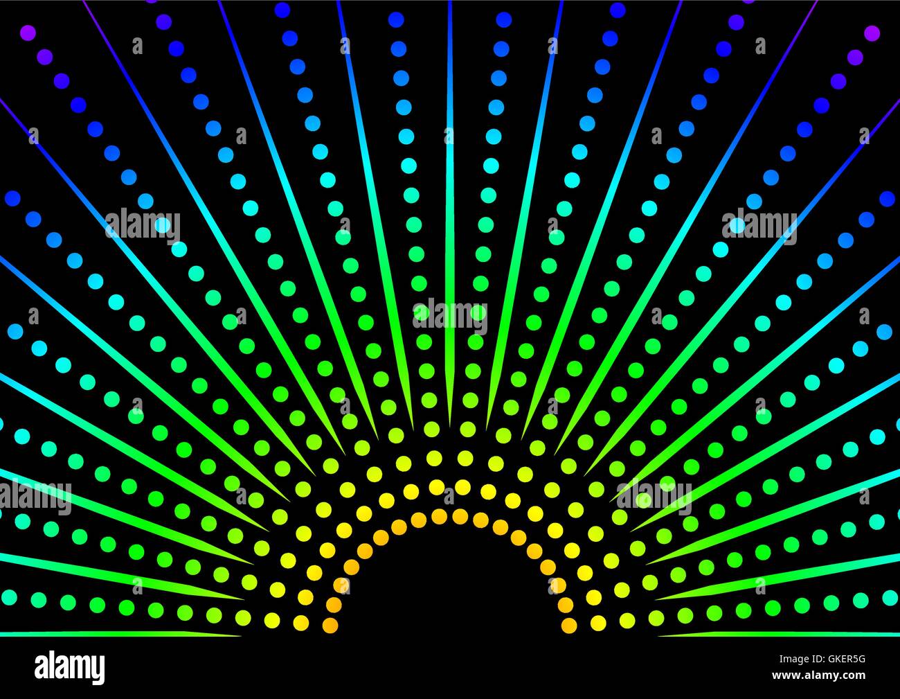 Fond Arc-en-ciel en pointillés Illustration de Vecteur