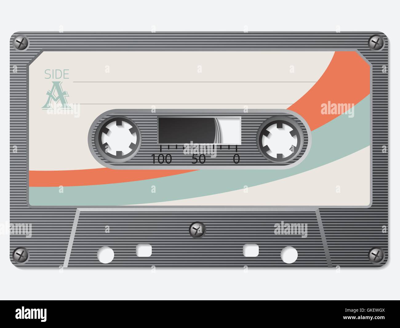 Cassette retro old school Illustration de Vecteur