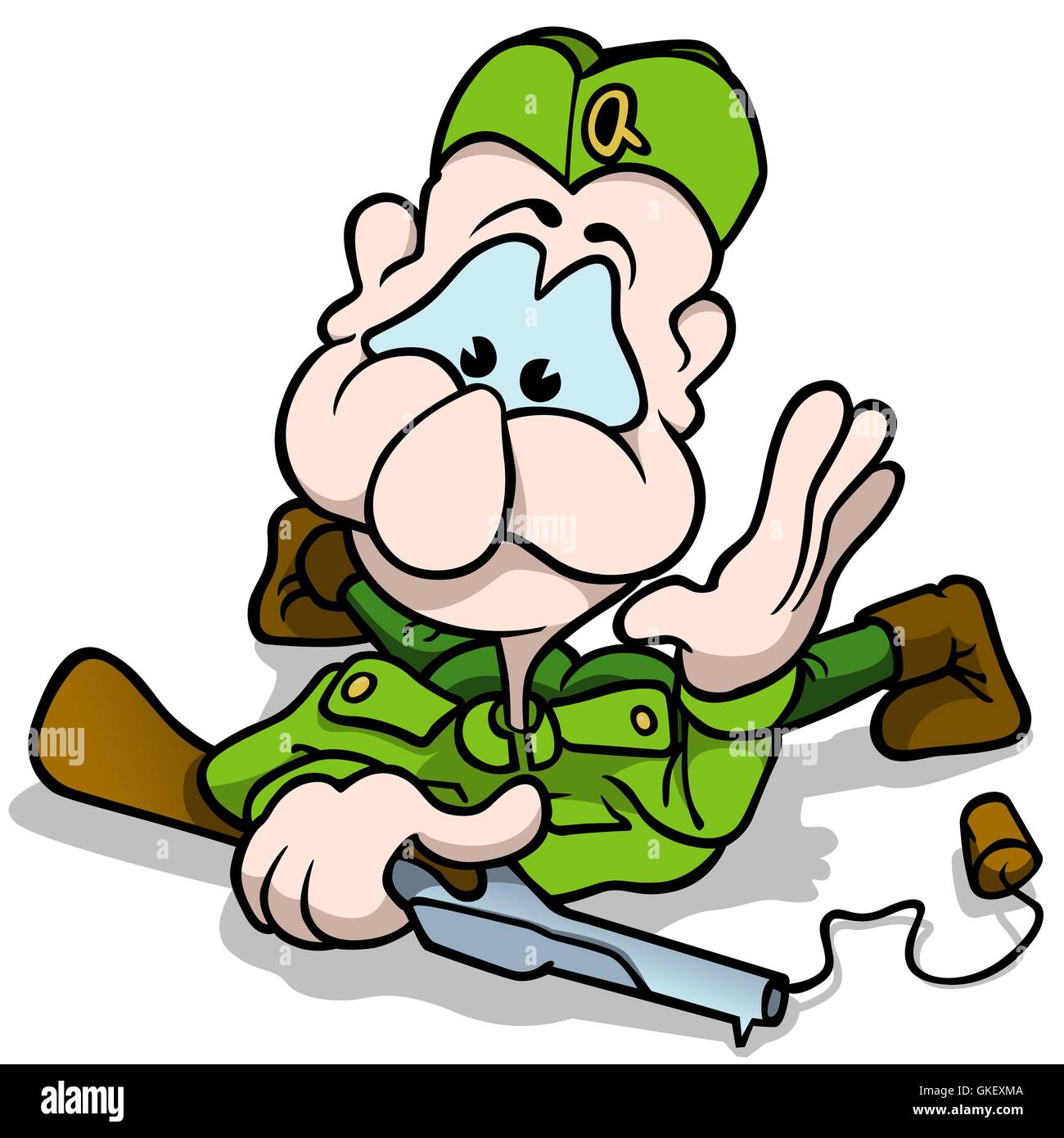 Soldat portant Illustration de Vecteur