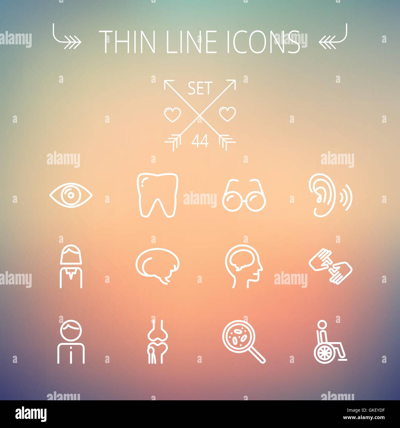 Médicament fine ligne icon set Illustration de Vecteur