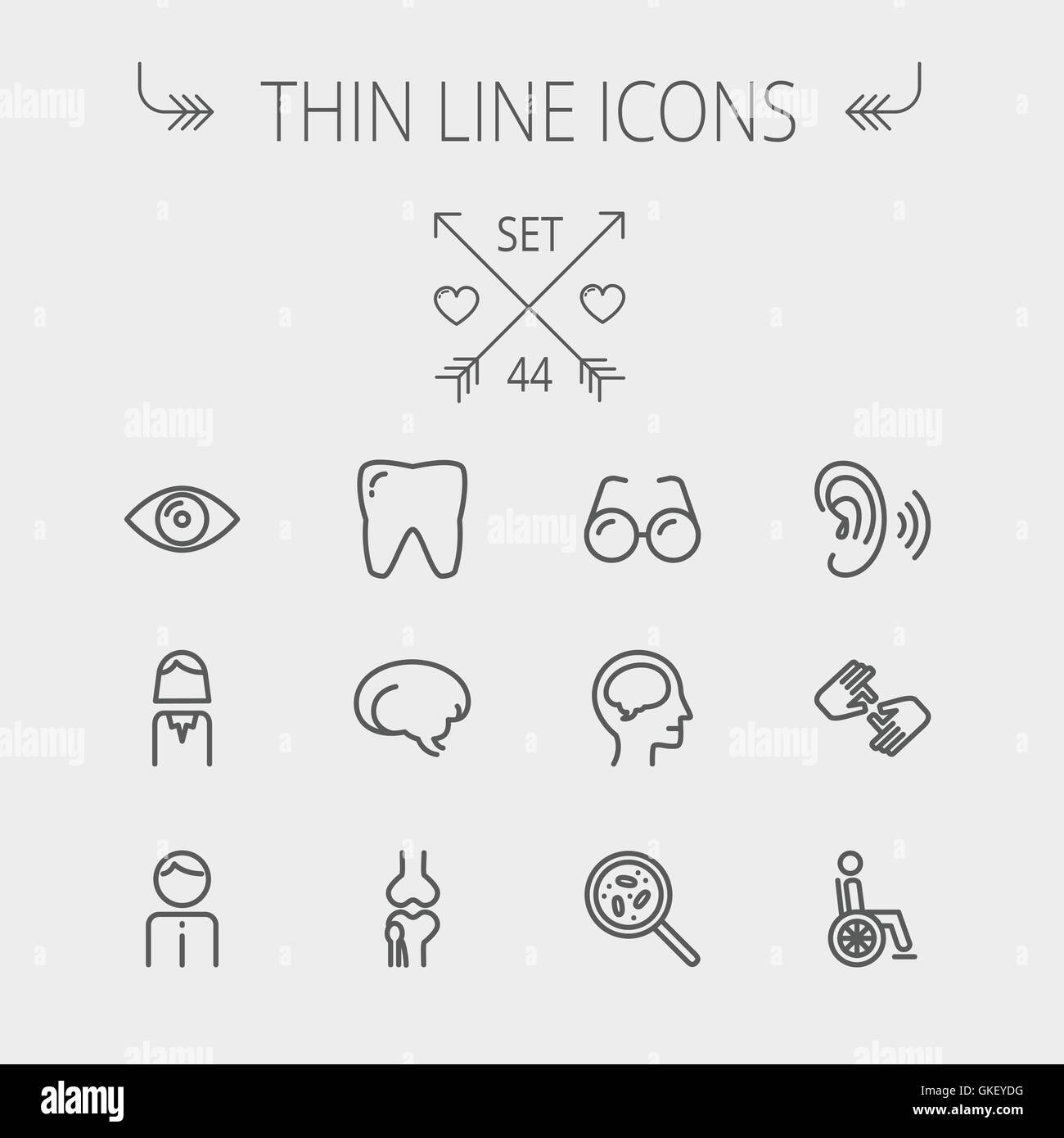 Médicament fine ligne icon set Illustration de Vecteur