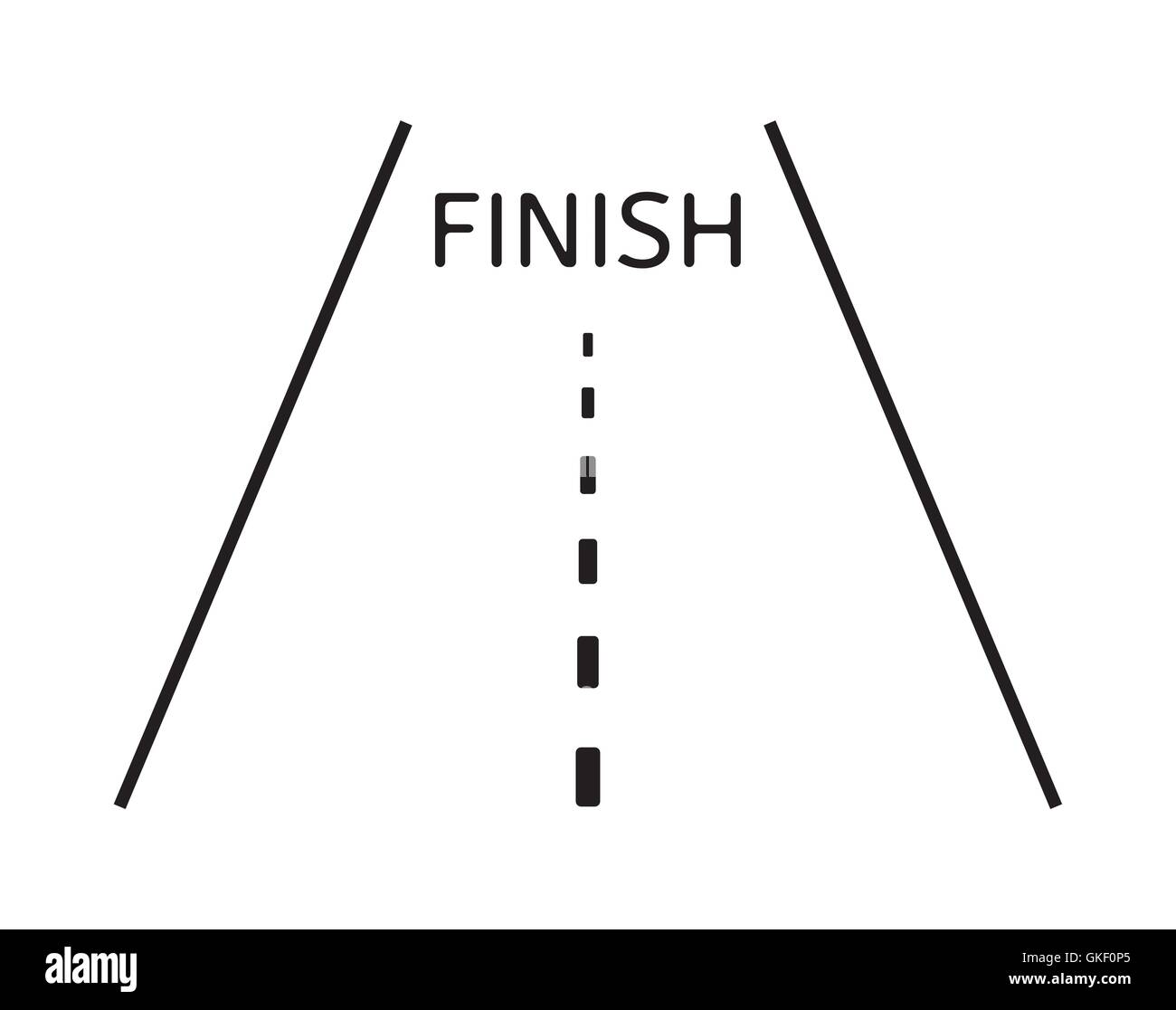 route et finition Illustration de Vecteur