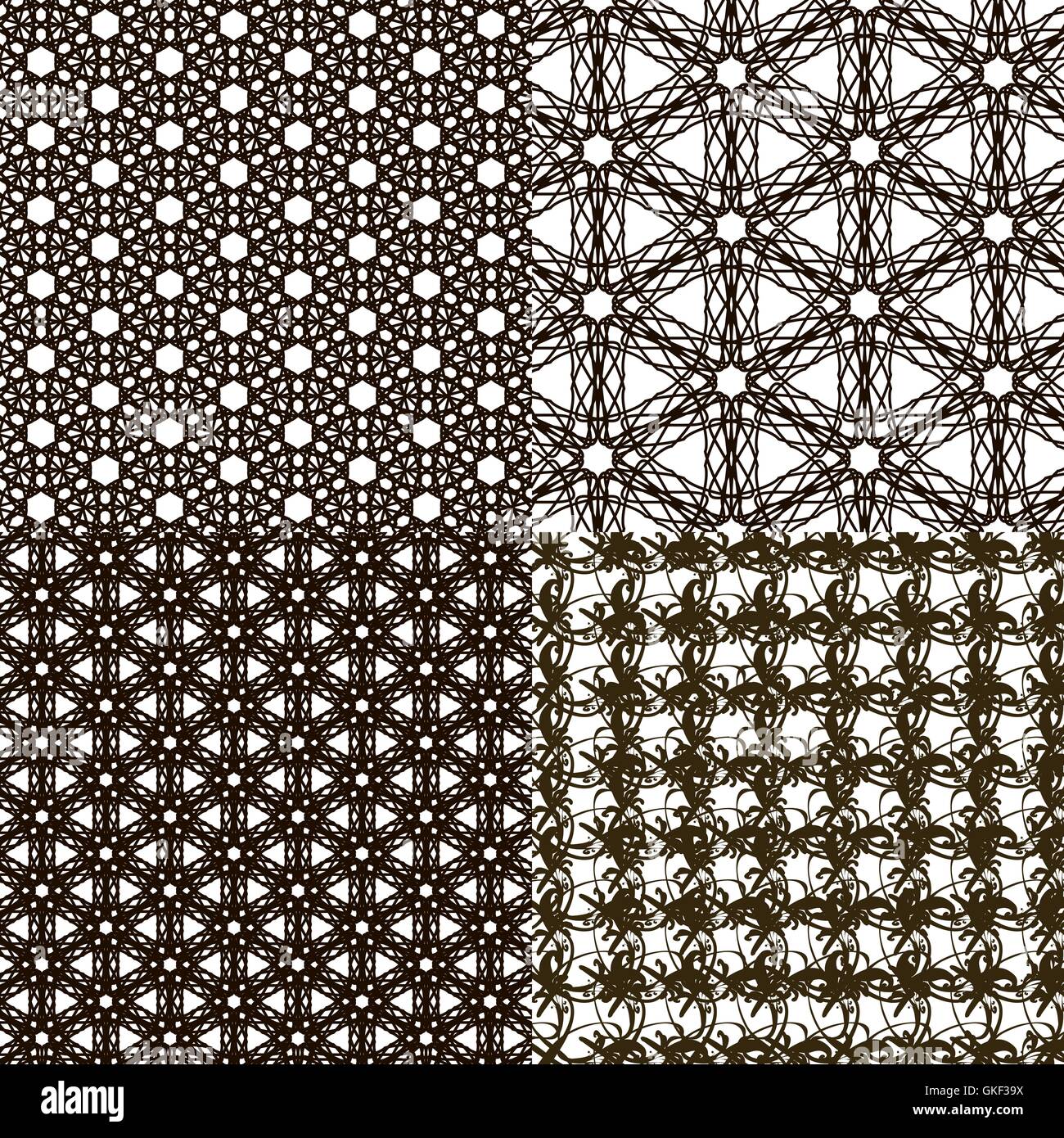 Set abstract vintage papier peint géométrique motif de fond. Illustration de Vecteur Set abstract vintage papier peint géométrique motif de fond. Illustration de Vecteur