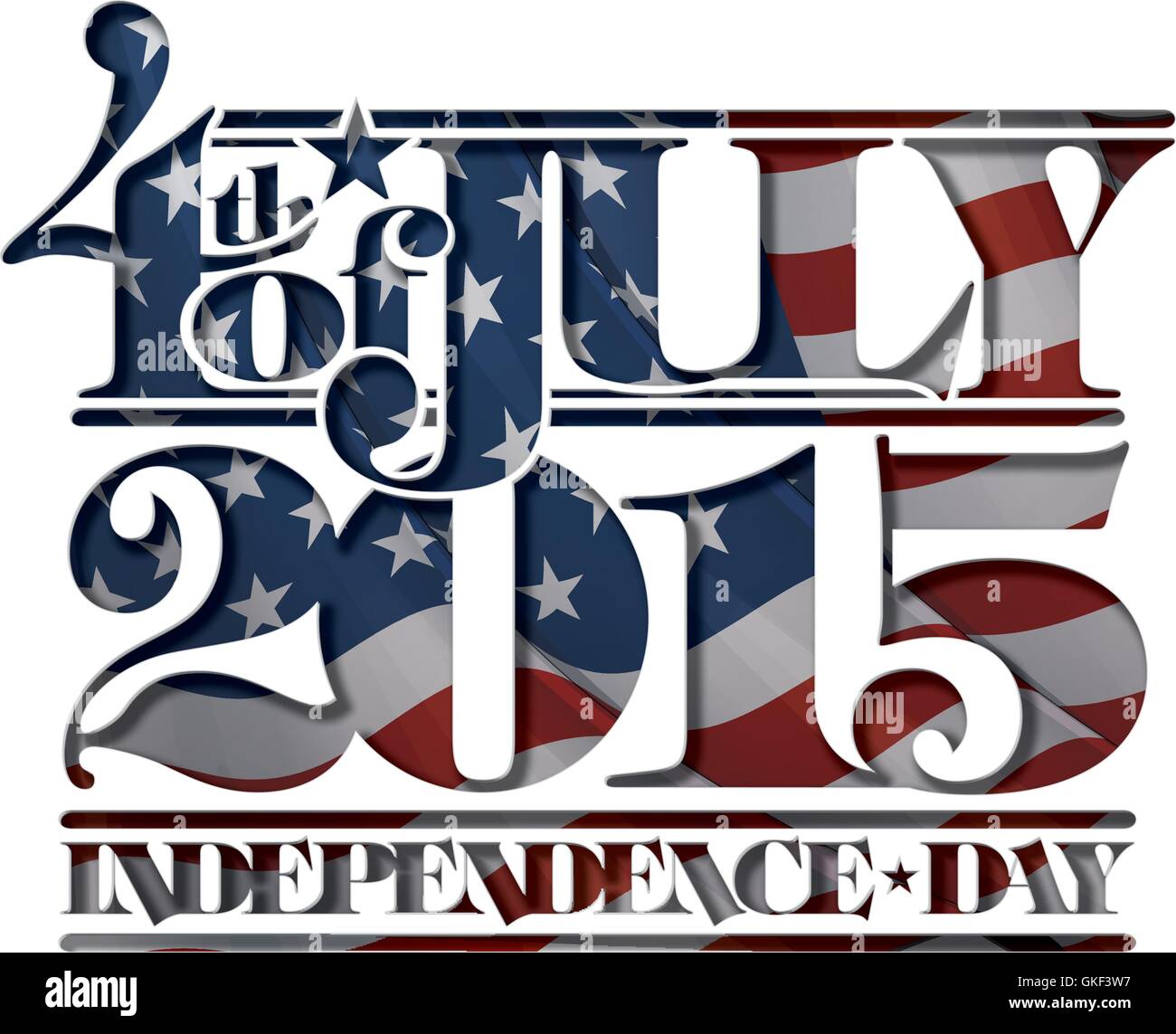 Retrait du 4 juillet 2015 Independance Day Illustration de Vecteur