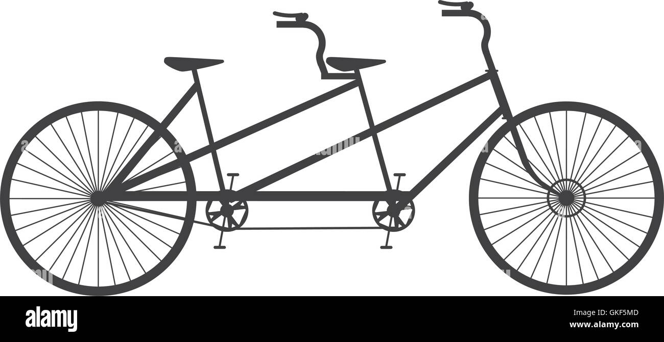 Icône tandem Illustration de Vecteur