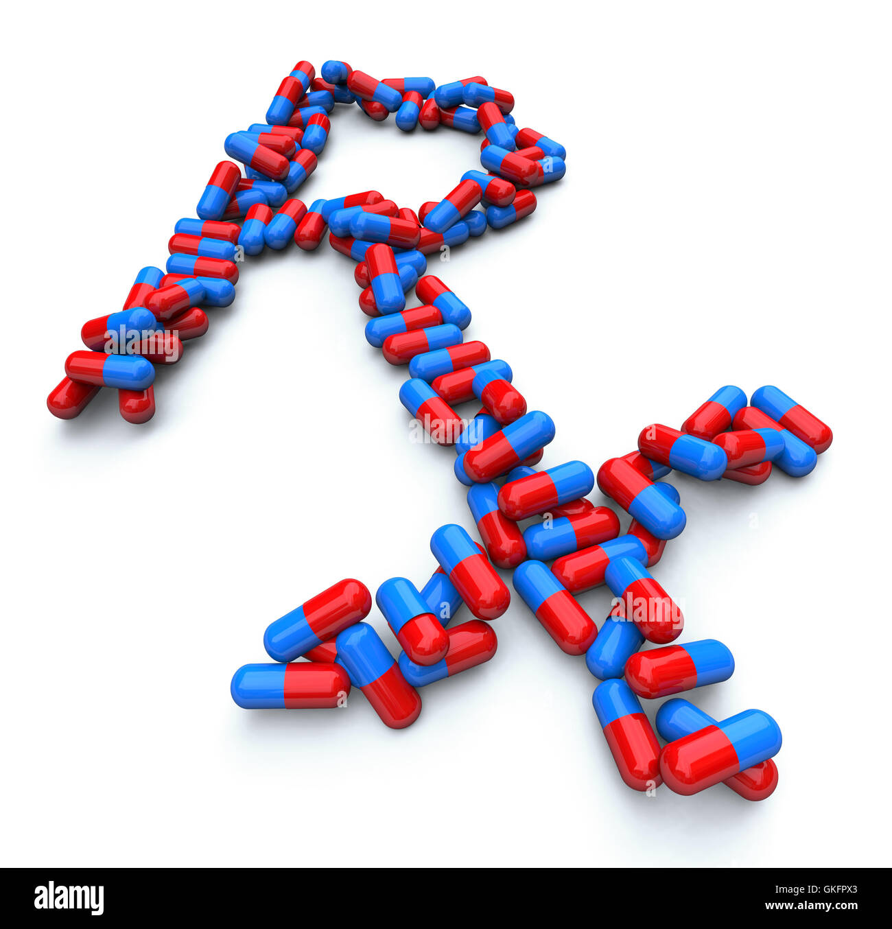 RX - symbole de la pharmacie - Capsule Pills Banque D'Images