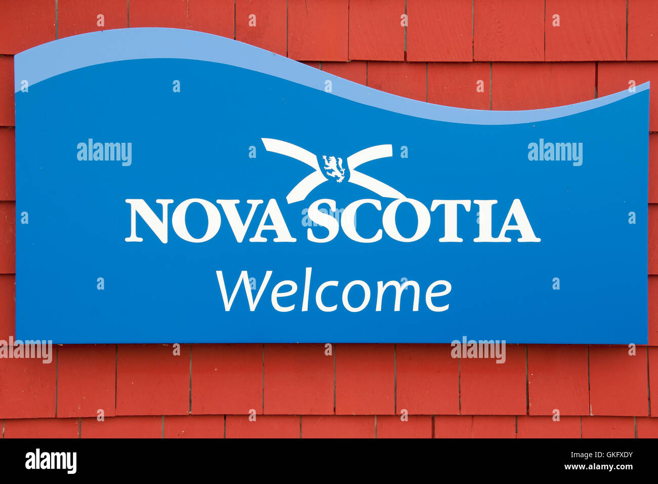 Nova Scotia Welcome Sign Banque D'Images