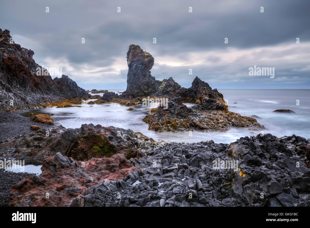 Djupalonssandur Beach, l'Islande, de Snæfellsnes Banque D'Images