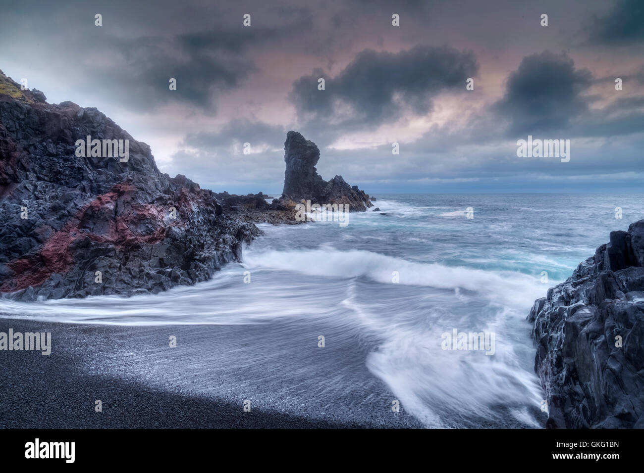Djupalonssandur Beach, l'Islande, de Snæfellsnes Banque D'Images
