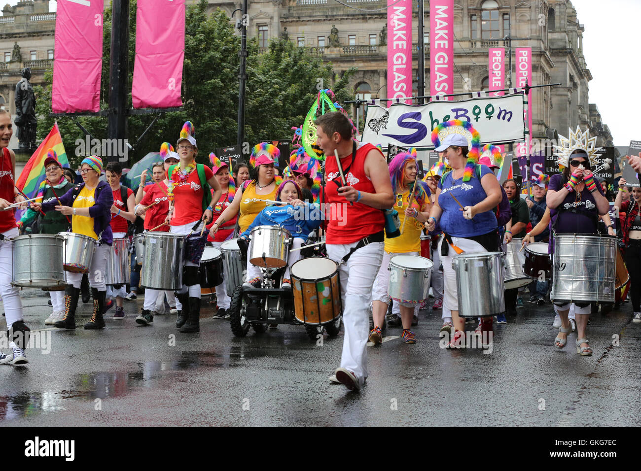 Glasgow Gay Pride 2016 défilé dans le centre-ville Banque D'Images