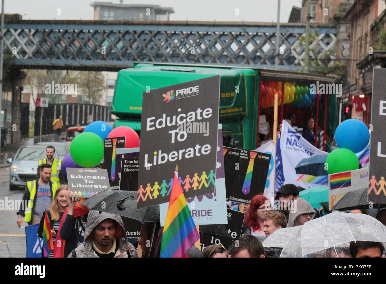 Glasgow Gay Pride 2016 défilé dans le centre-ville Banque D'Images