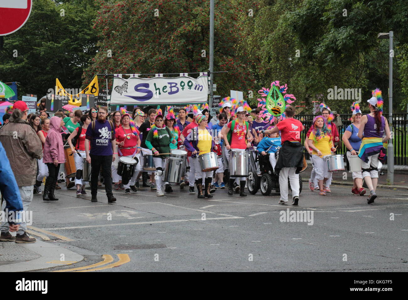 Glasgow Gay Pride 2016 défilé dans le centre-ville Banque D'Images