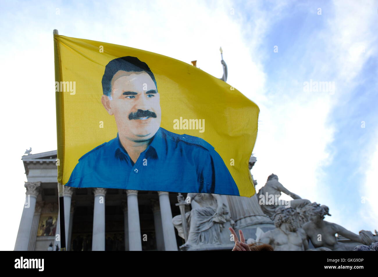 Vienne, Autriche. 20 août, 2016. Kurdes démontrer à Vienne contre les violations des droits de l'homme en Turquie et l'isolement d'Abdullah Öcalan. Credit : Franz Perc/Alamy Live News Banque D'Images