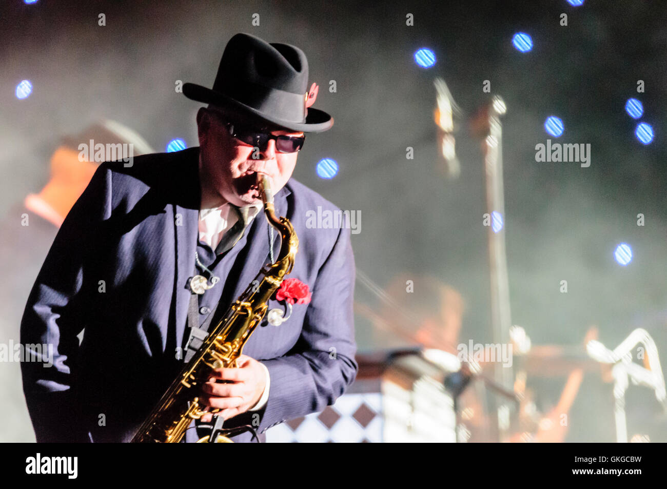 Belfast, Irlande du Nord. 21 août 2016 - Madness jouer à Belsonic festival musique Crédit : Stephen Barnes/Alamy Live News Banque D'Images