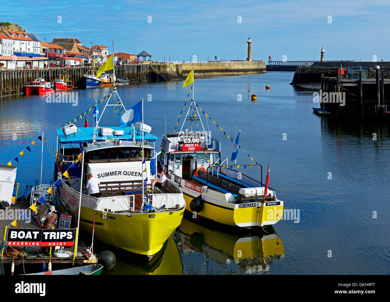 Le port, Whitby, North Yorkshire, England UK Banque D'Images
