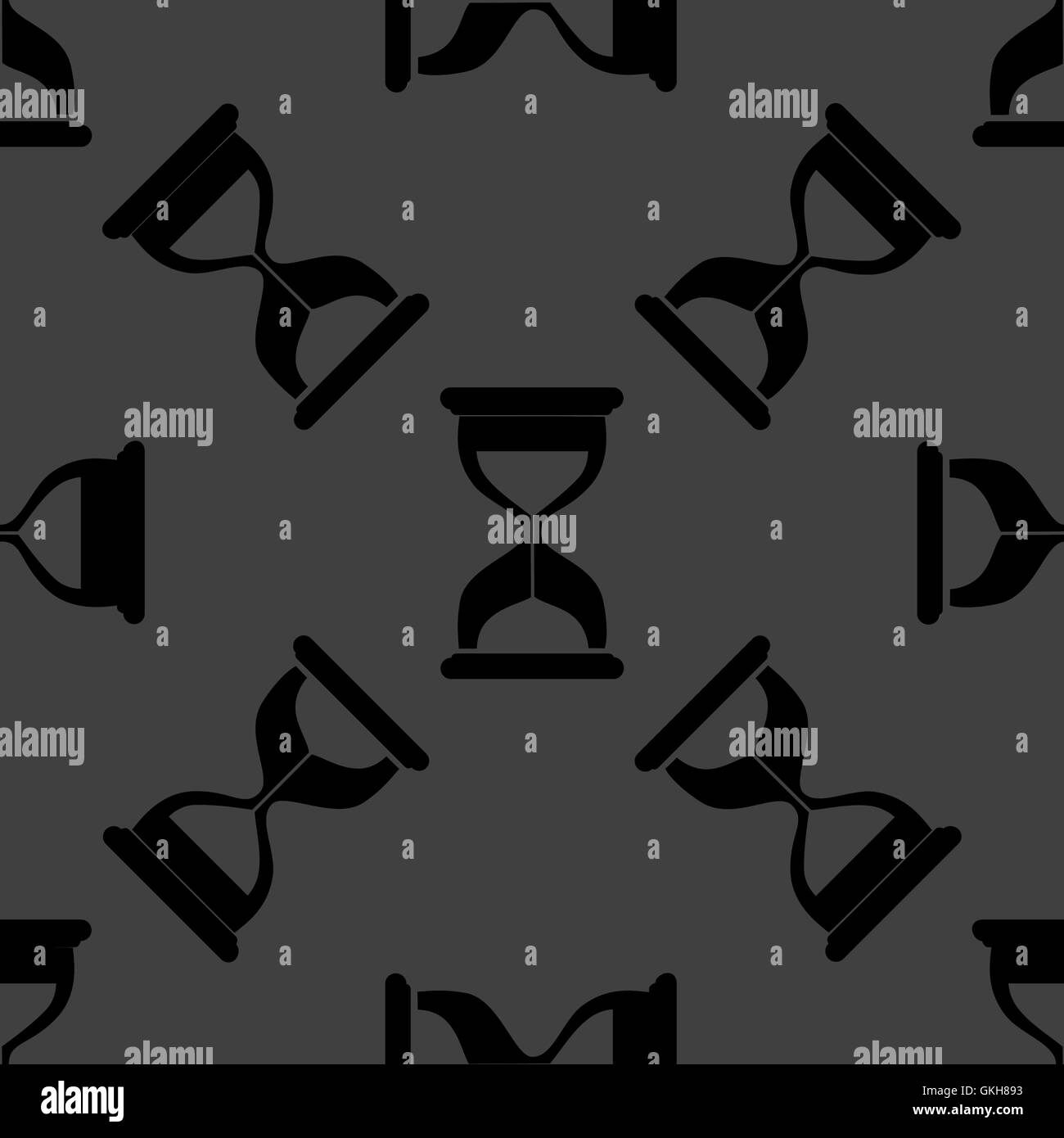 Horloge Horloge verre sable icône web design plat. Modèle gris transparent. Illustration de Vecteur