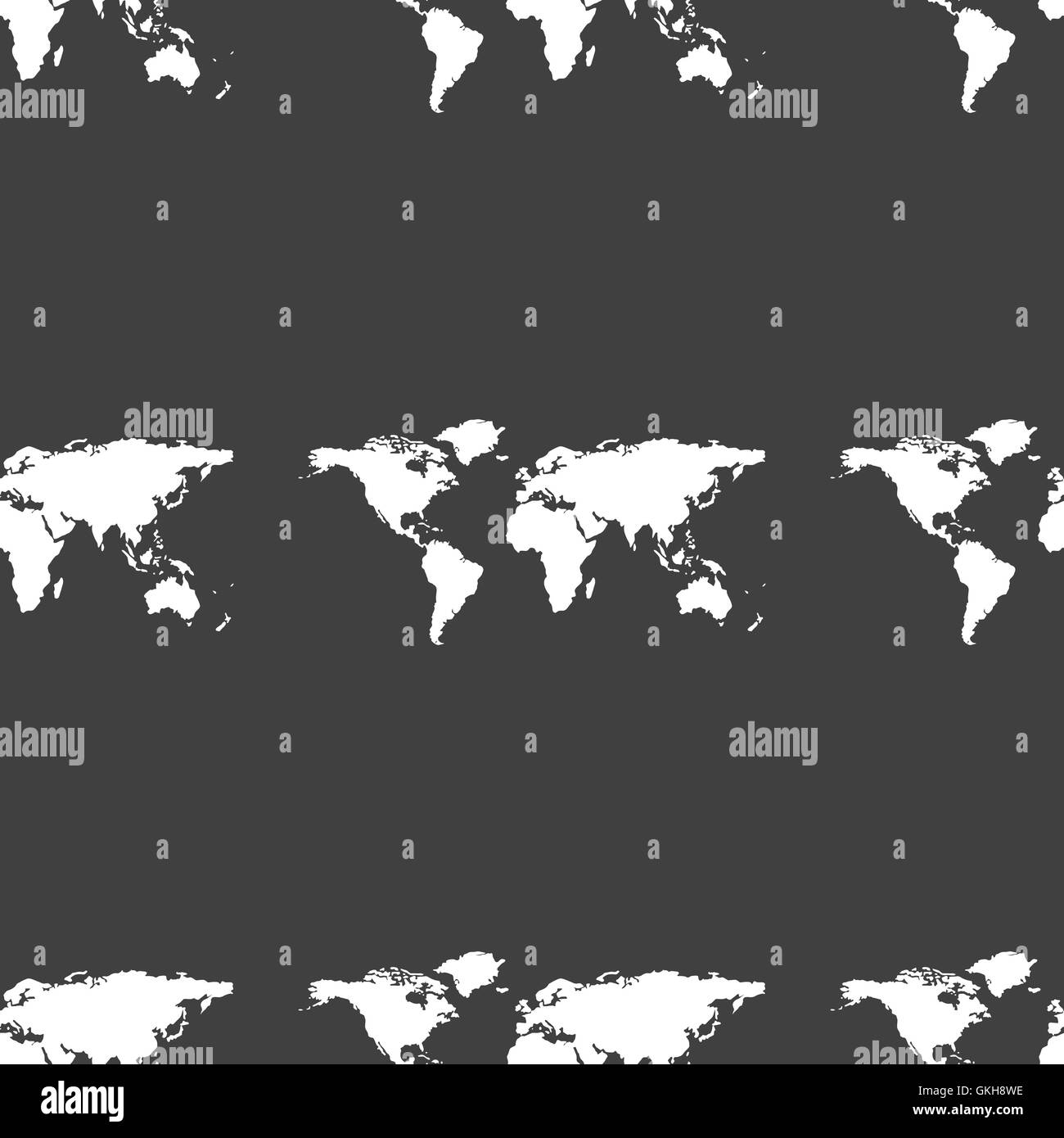 Carte du monde icône web design plat. Modèle gris transparent. Illustration de Vecteur