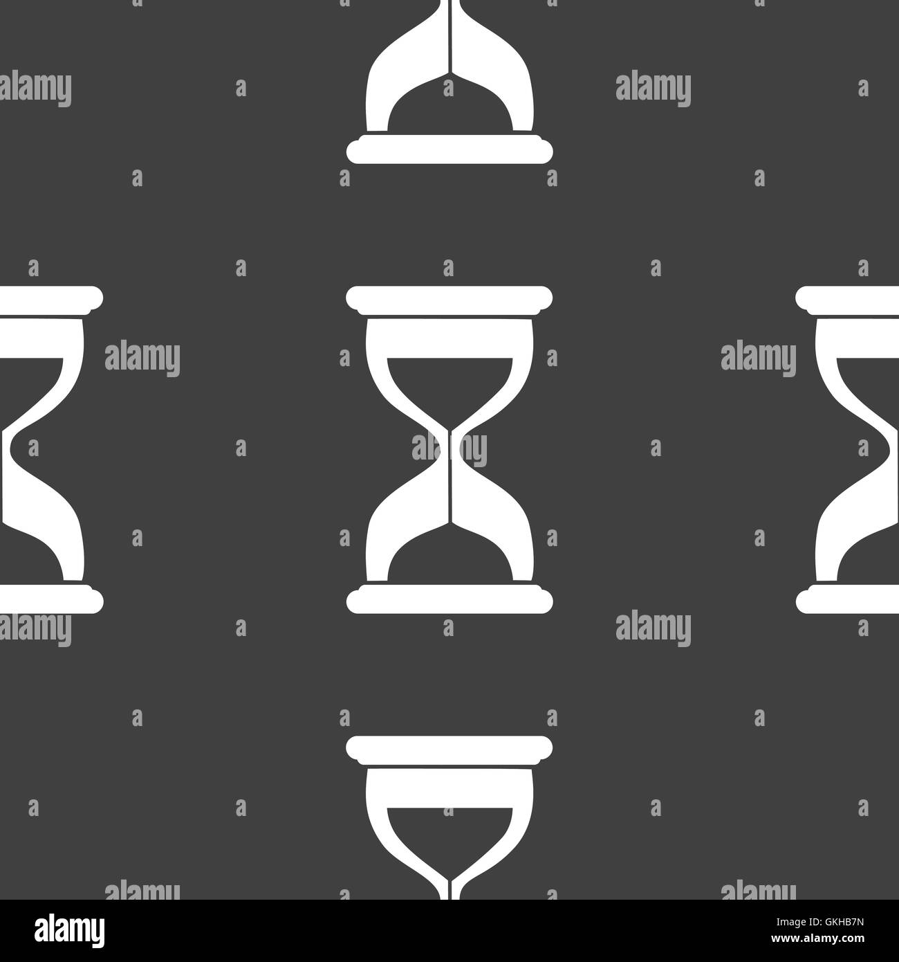 Horloge Horloge verre sable icône web design plat. Modèle gris transparent. Illustration de Vecteur