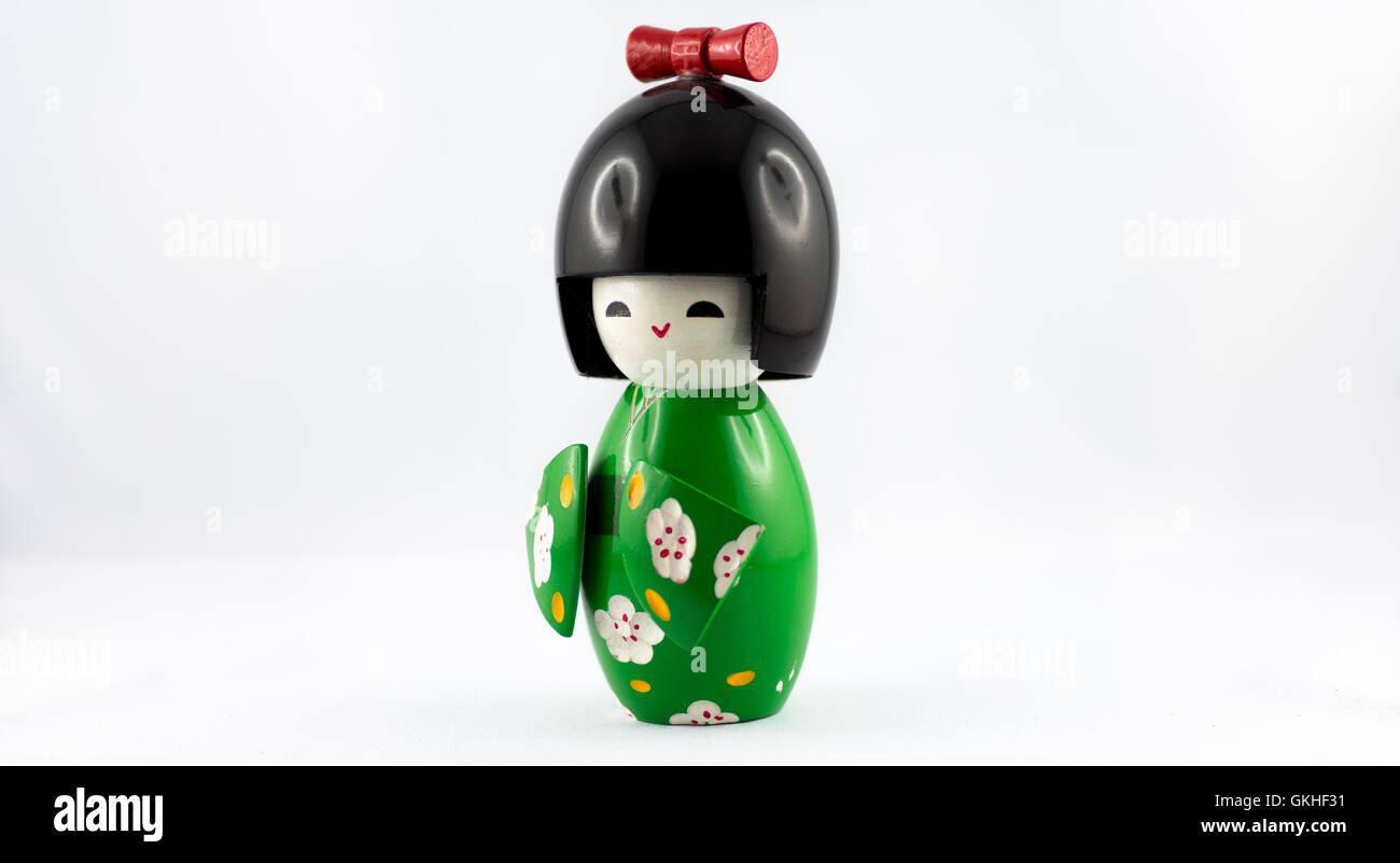 Japonais célèbres poupées de kokeshi en bois Banque D'Images