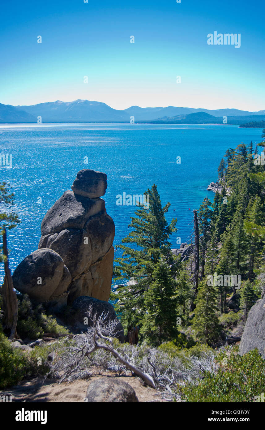 Point de vue Rubicon dans D.L. Bliss State Park, Californie Banque D'Images