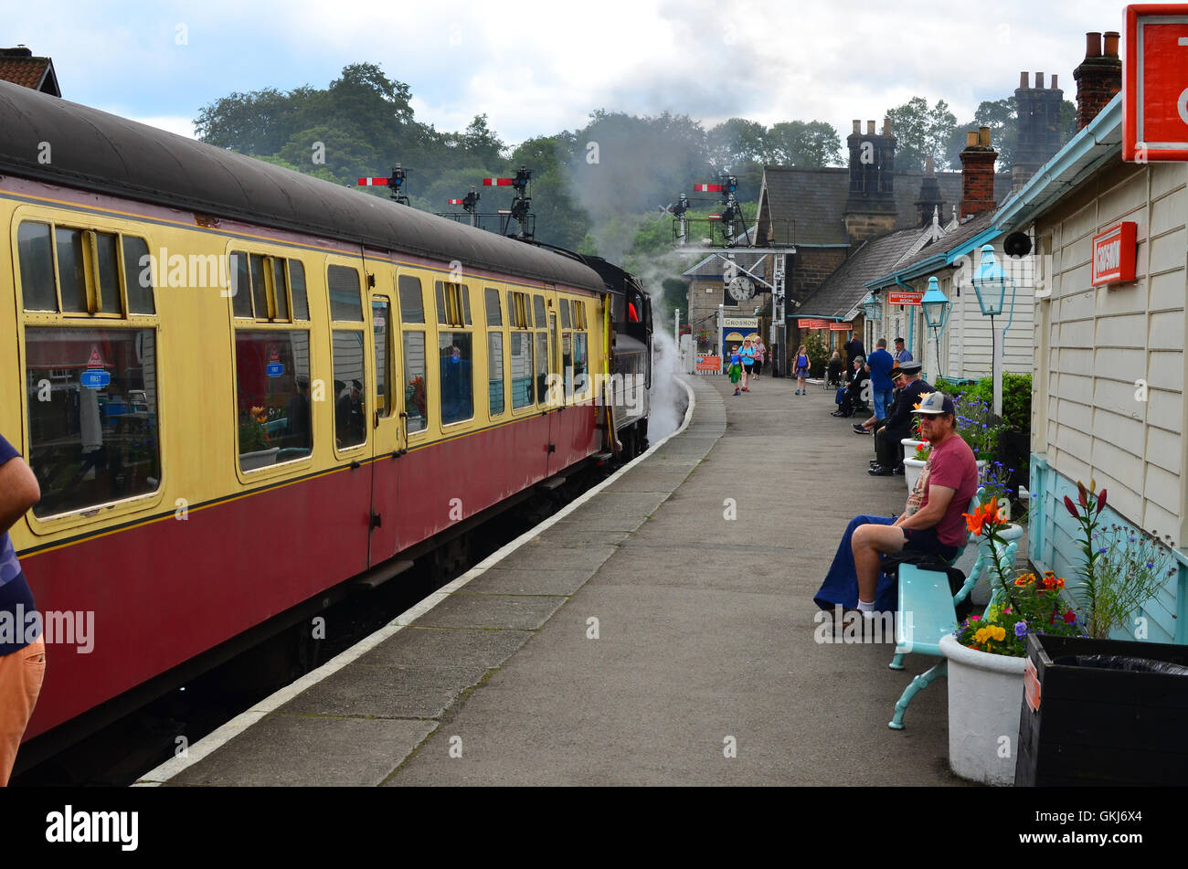 La station de North Yorkshire Moors Grosmont England UK Banque D'Images