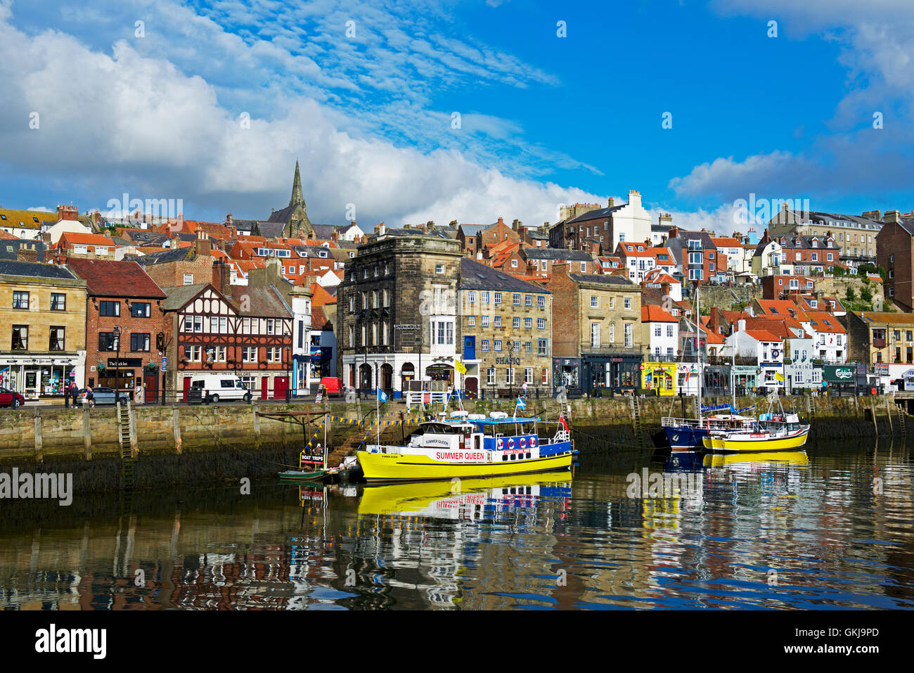 Le port, Whitby, North Yorkshire, England UK Banque D'Images