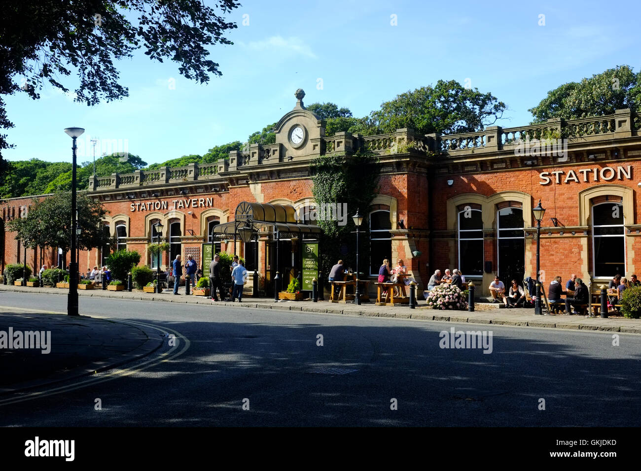 La gare et la place de la gare,Taverne, Lytham, Banque D'Images