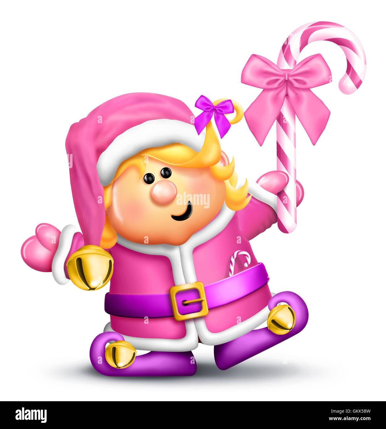 Cartoon Girl Elf lunatique Banque D'Images