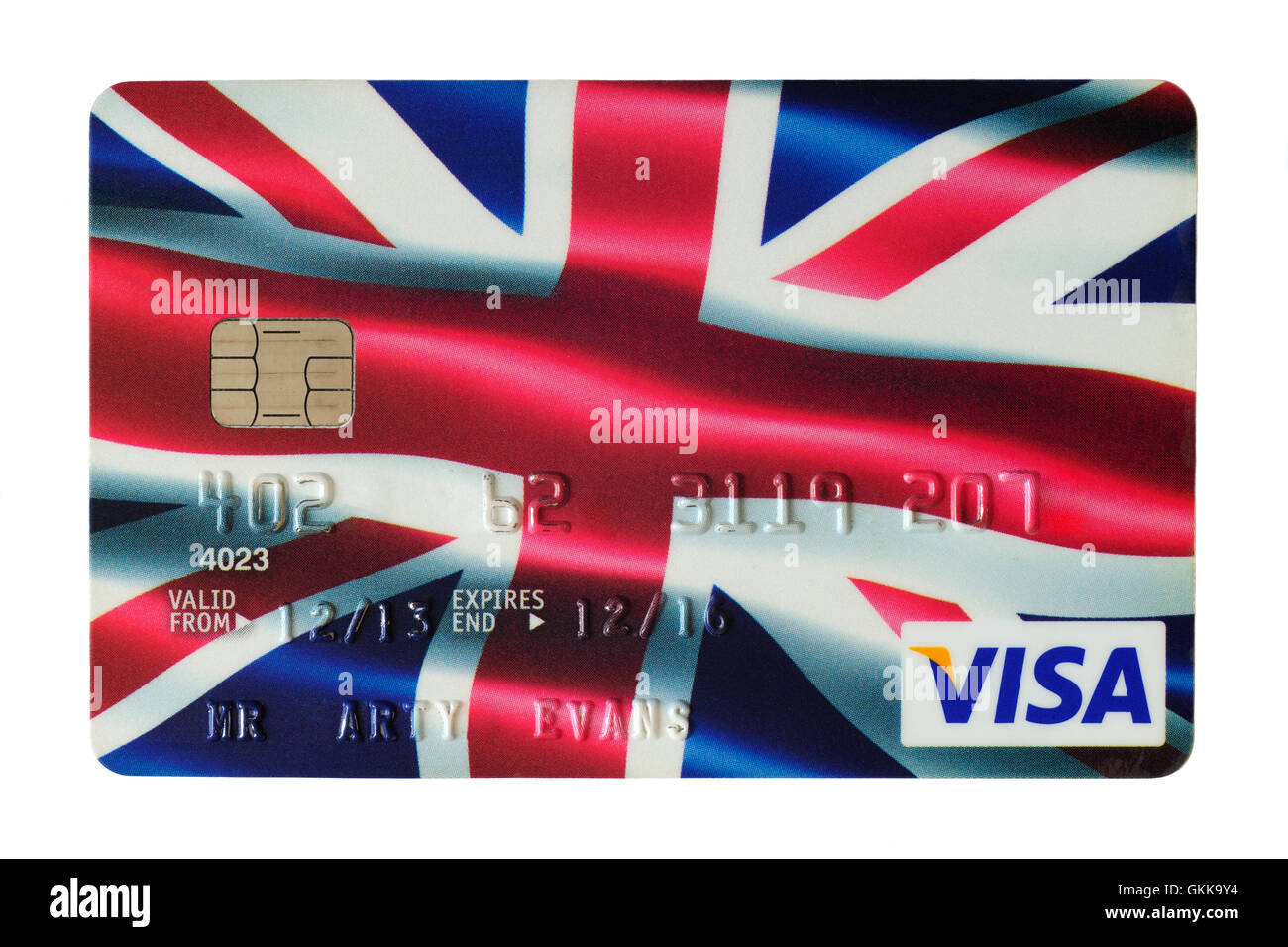 Carte de crédit Visa avec l'Union, devant l'angleterre uk Photo Stock -  Alamy