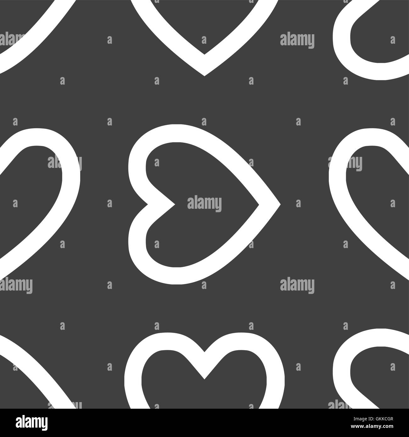 Coeur icône web design plat. Modèle sans couture. Illustration de Vecteur