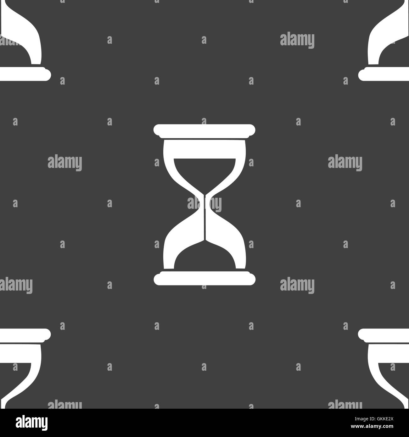 Horloge Horloge verre sable icône web design plat. Modèle gris transparent. Illustration de Vecteur