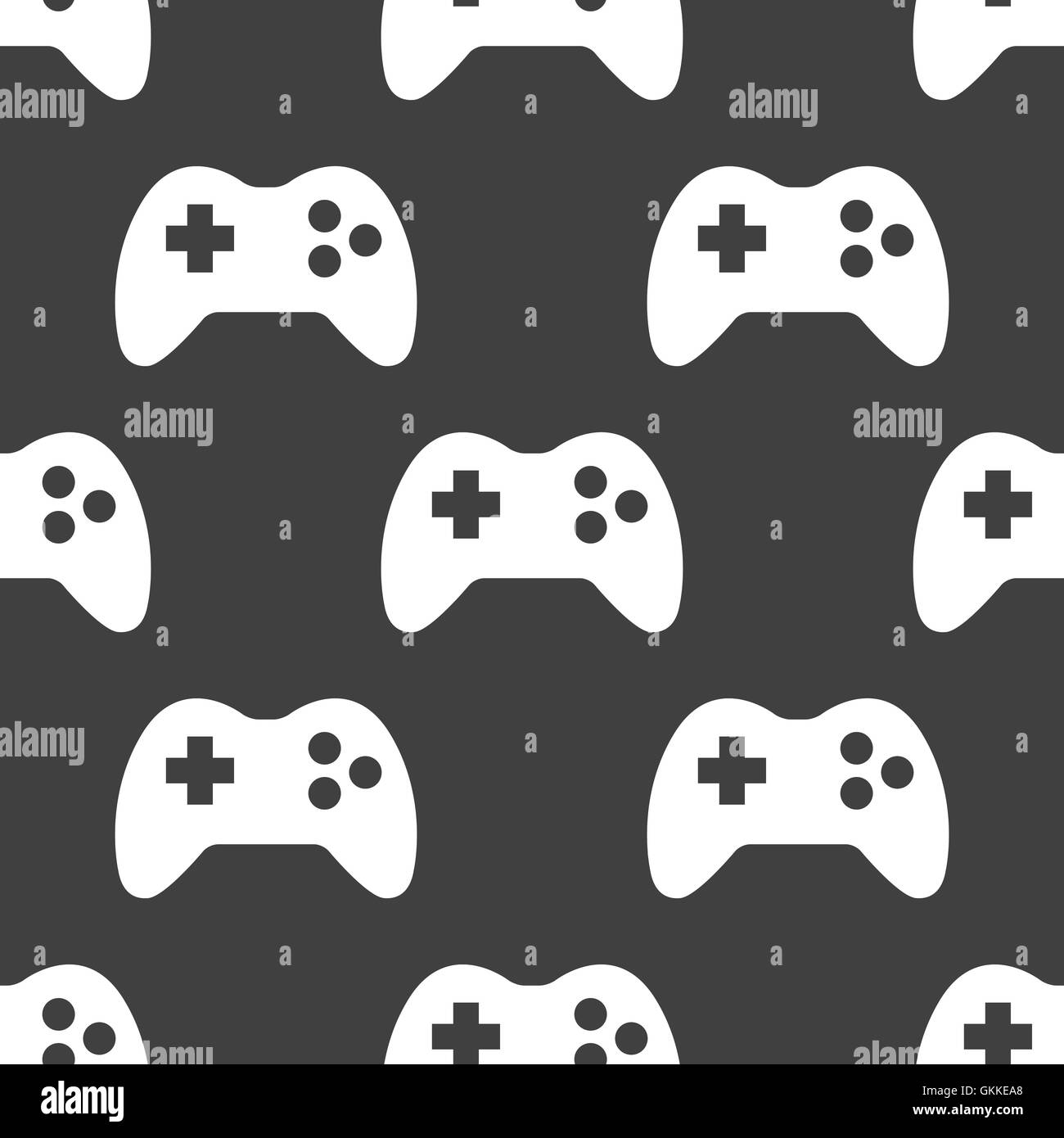 Manette de jeu icône web design plat. Modèle sans couture. Illustration de Vecteur