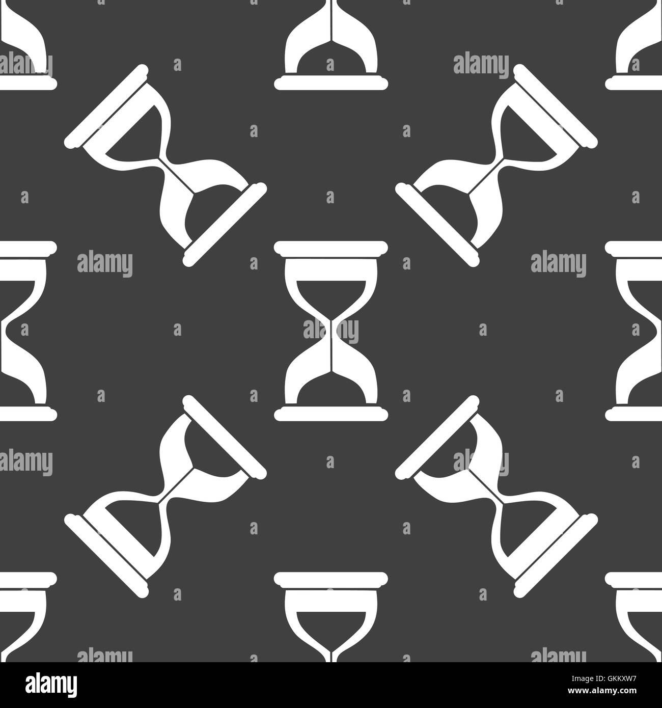 Horloge Horloge verre sable icône web design plat. Modèle gris transparent. Illustration de Vecteur