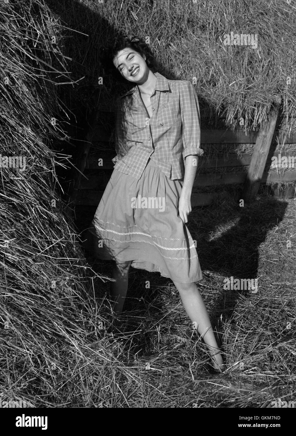 Marcia Legere, également connu sous le nom de Marcia Legere Binns Binns acteur Edward après son mariage. Cette photo a été prise quelque temps de récolte de 1946. Banque D'Images