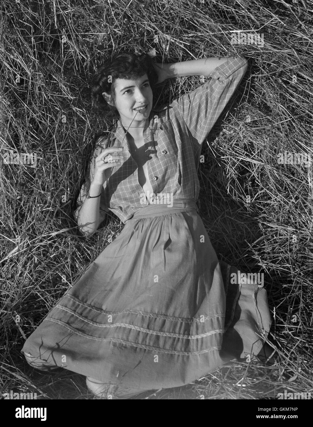 Marcia Legere, également connu sous le nom de Marcia Legere Binns Binns acteur Edward après son mariage. Cette photo a été prise quelque temps de récolte de 1946. Banque D'Images