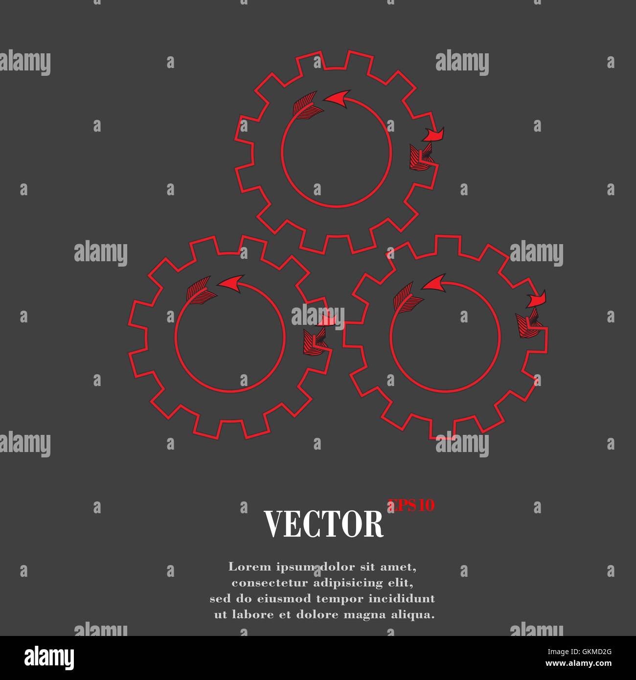 Configuration Ouvrir l'icône web design plat, Illustration de Vecteur