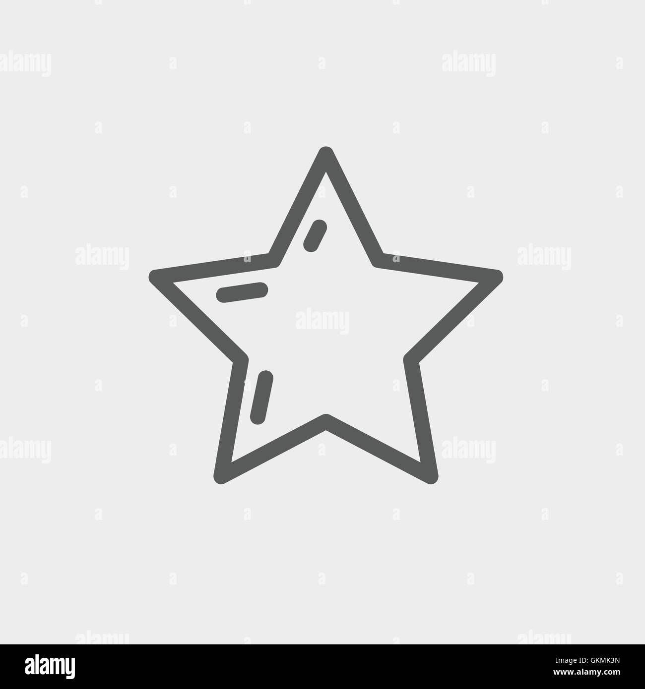 Star ou meilleur choix l'icône de la ligne mince Illustration de Vecteur