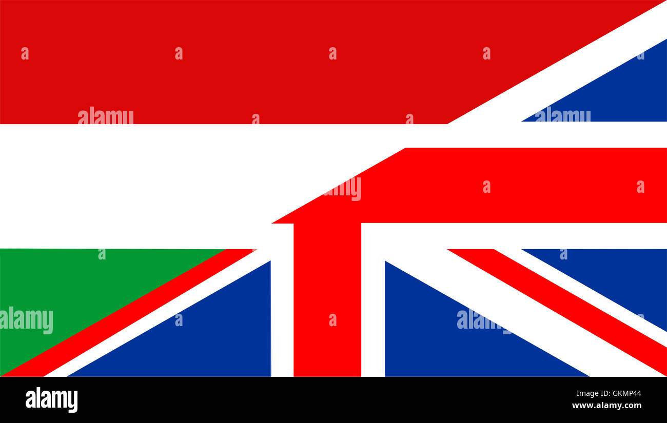 drapeau de Hongrie Royaume-Uni Banque D'Images