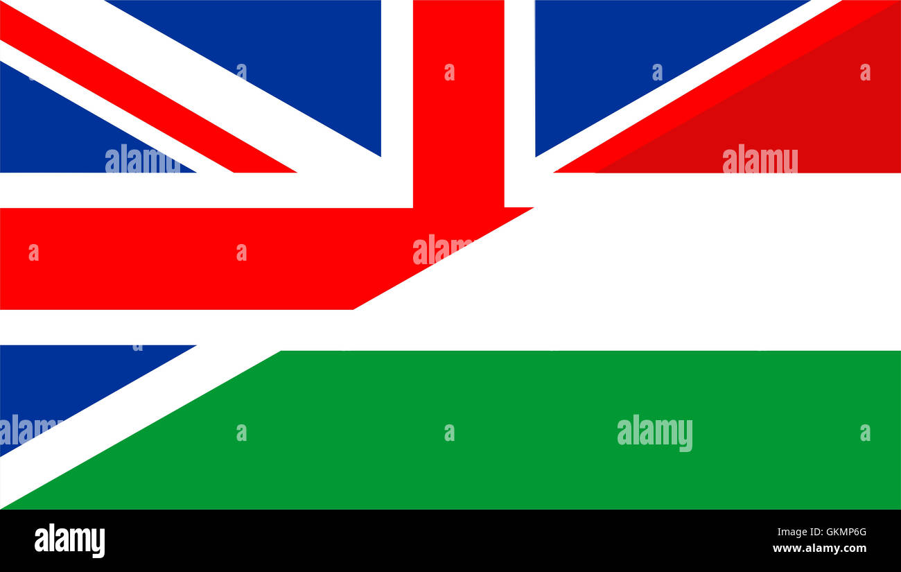 drapeau de Hongrie Royaume-Uni Banque D'Images