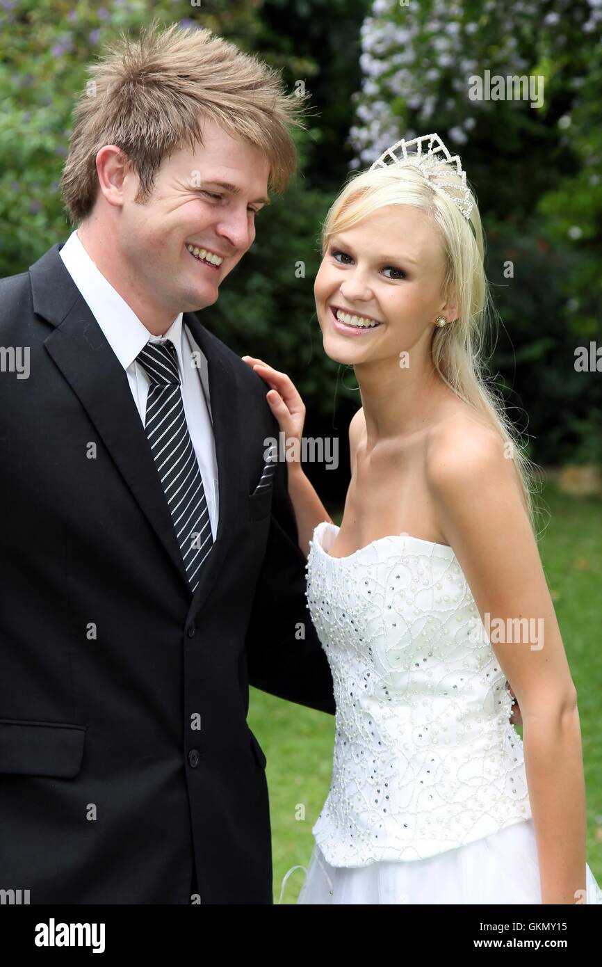 Beau couple de mariage Banque D'Images