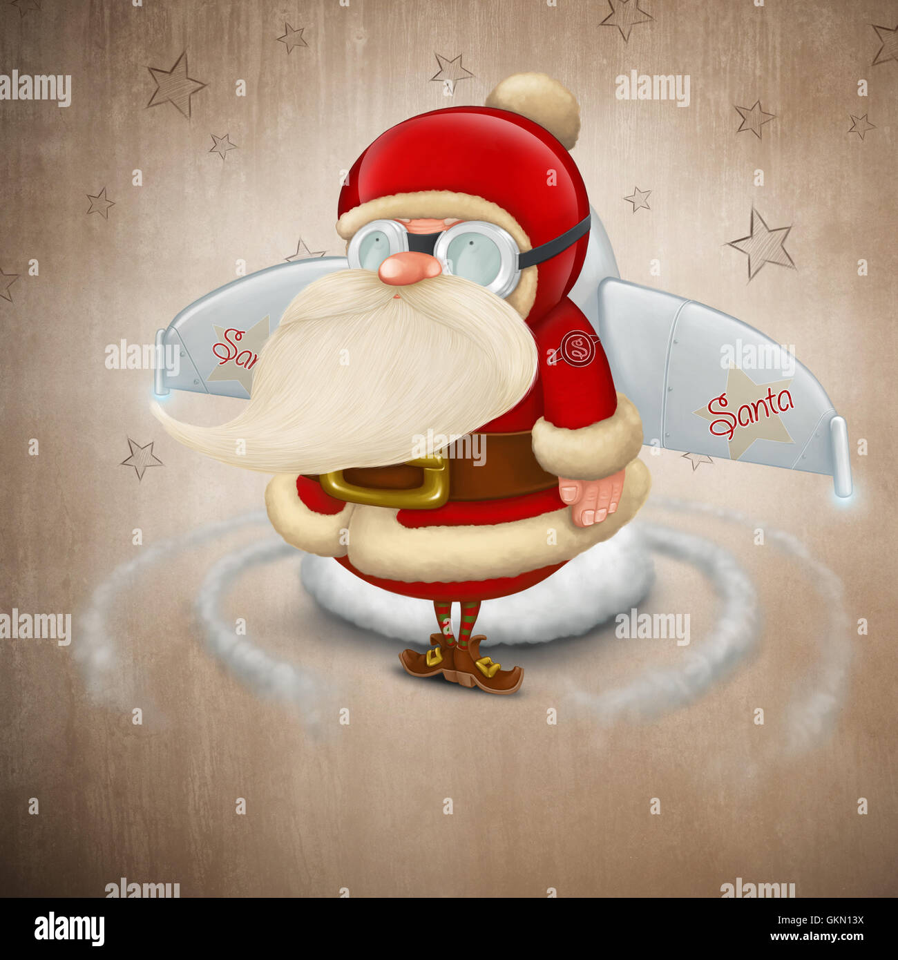 Santa Claus rocket Banque D'Images